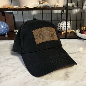 Dickies Black Cap with Brown Patch NWOT